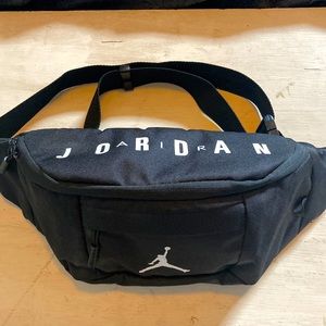 Air Jordan black waist Fanny cross body pack